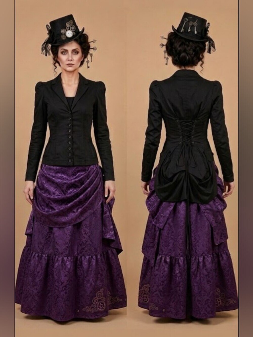 Betsey Johnson Black Label Bustle Corset Jacket, VGUC, Size 6